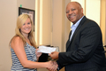 Superintendent presents scholarships to Sandy Valley HS grads
